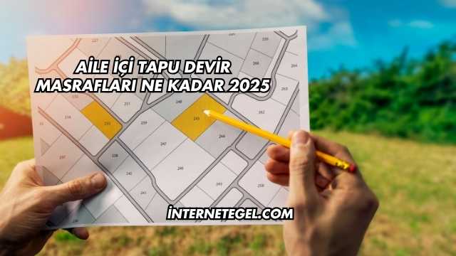 Aile İçi Tapu Devir Masrafları Ne Kadar 2025
