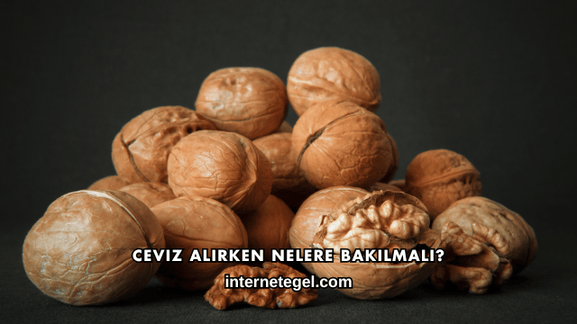 Ceviz Alırken Nelere Bakılmalı?